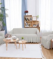 2+2+1 White Color Sofa Cover for Your Home!
