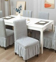 6Pcs Silver Color Chair cover