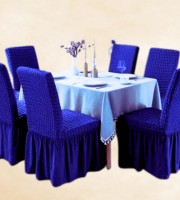 6 Pcs Royel Blue Color Chair Cover