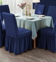 6 Pcs Navy Blue Color Chair Cover