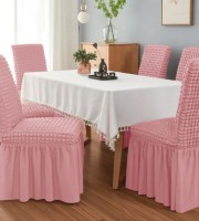 6 Pcs Pink Color Chair Cover