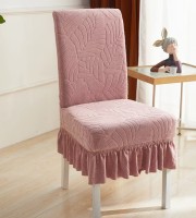Pink Colour 6 Pcs  Universal Dining Chair Cover Code: P101